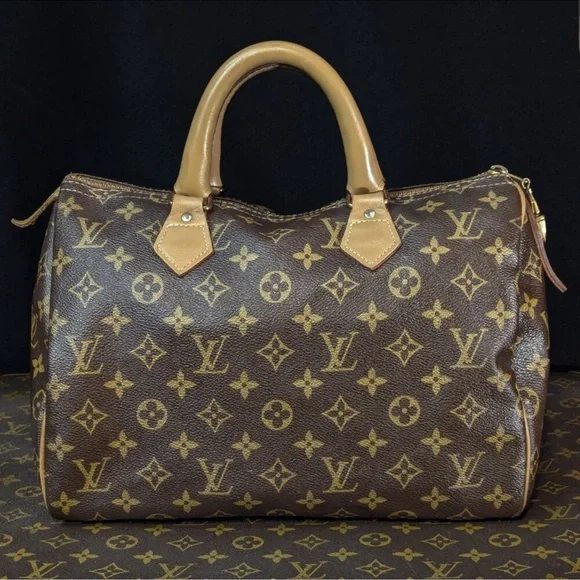 1970s LOUIS VUITTON Speedy 30 The French Company - Vintage LV Bag - Picture 12 of 15